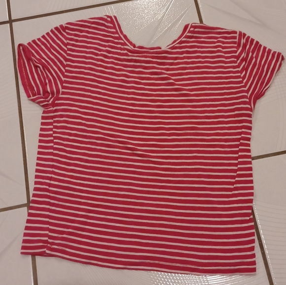 $4 Add-on Pink Striped Tee - Size XS (Youth) - Picture 2 of 3